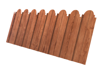 картинка Профнастил C10A фигурный 0,45 Print Premium Rowan Wood Intense FTC Центр Кровли