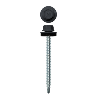 картинка Саморез кровельный Daxmer 4,8х50 (150шт) сверло №1 RAL 7024 Центр Кровли