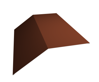 картинка Планка конька плоского 190х190 0,5 Velur X RAL 8004 терракота (3м) Центр Кровли
