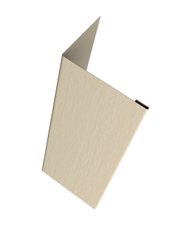 картинка Нащельник (для калиток и ворот) 25х35 жалюзи Milan, Tokyo, Palermo 0,45 Print Elite Milky Wood TwinColor (L2,0) Центр Кровли