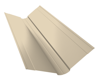 картинка Планка ендовы верхней фигурной 150x150 0,5 Satin с пленкой RAL 1015 светлая слоновая кость (3м) Центр Кровли