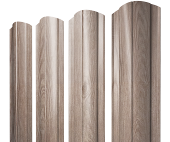фото Штакетник Круглый фигурный 0,45 Print Elite White Wood TwinColor Центр Кровли картинка Штакетник Круглый фигурный 0,45 Print Elite White Wood TwinColor Центр Кровли