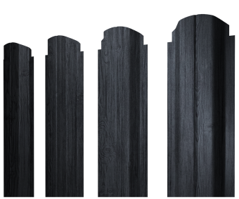 картинка Штакетник П-образный А фигурный 0,45 Print Premium Grey Wood TwinColor Центр Кровли