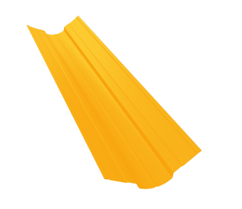 картинка Планка ендовы верхней фигурной 70x70 0,45 PE с пленкой RAL 1018 цинково-желтый (2м) Центр Кровли