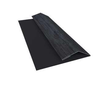 картинка Планка финишная БХ new 0,45 Print Premium Grey Wood TwinColor (2м) Центр Кровли