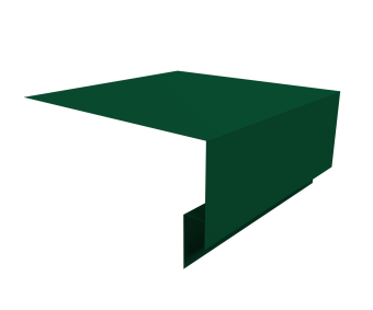 картинка Планка околооконная сложная 250х75х18 (j-фаска) 0,45 PE-Double с пленкой RAL 6005 зеленый мох (3м) Центр Кровли