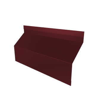 картинка Ламель забора жалюзи Milan Slim стартовая/финишная для калиток и ворот 0,5 PE lite RAL 3005 красное вино Центр Кровли