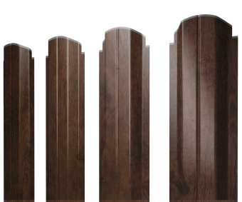 картинка Штакетник П-образный А фигурный 0,4 Print Premium Antique Wood TwinColor Центр Кровли