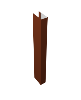 картинка Стойка Texas 0,5 Satin RAL 3009 оксидно-красный (для калиток и ворот) (2,5м) Центр Кровли