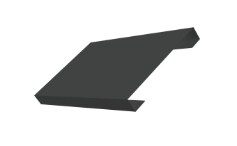 картинка Ламель лицевая 150 забора жалюзи Texas 0,45 PE-Double с пленкой RAL 7016 антрацитово-серый Центр Кровли