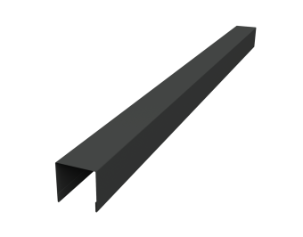 фото Планка вертикальная лицевая для горизонтального монтажа штакетника 0,45 PE-Double RAL 7016 антрацитово-серый (1,8м) Центр Кровли картинка Планка вертикальная лицевая для горизонтального монтажа штакетника 0,45 PE-Double RAL 7016 антрацитово-серый (1,8м) Центр Кровли