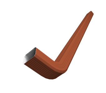 картинка Труба гофрированная Vortex Lite 76х102х3000мм с коленом PE RAL 8004 терракота Центр Кровли