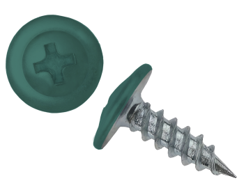 картинка Саморез ПШ 4,2х16 (1000шт) шлиц PH2 RAL 6033 Центр Кровли