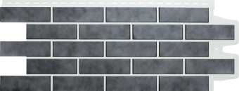 картинка Фасадная панель Grand Line Клинкерный кирпич Дизайн Плюс гранит с белым швом Центр Кровли