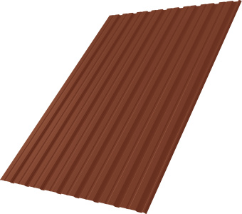 фото Профнастил С10R Grand Line 0,5 Сатин матовый RAL 8004 терракота Центр Кровли картинка Профнастил С10R Grand Line 0,5 Сатин матовый RAL 8004 терракота Центр Кровли