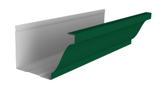 картинка Желоб прямоугольный Vortex Lite 130мм 2м PE RAL 6005 зеленый мох Центр Кровли