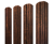 Штакетник Twin фигурный 0,45 Print Premium Cherry Wood Dark FTC Центр Кровли