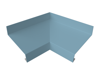 картинка Угол отлива внутренний 70 0,45 Drap TX с пленкой RAL 5024 пастельно-синий Центр Кровли