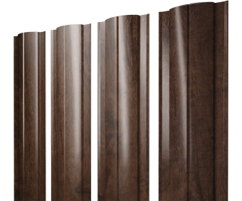 картинка Штакетник Круглый с прямым резом 0,45 Print Elite Antique Wood TwinColor Центр Кровли