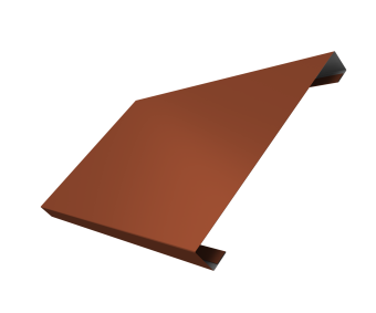 картинка Ламель лицевая 200 забора жалюзи Texas 0,5 Satin с пленкой RAL 8004 терракота Центр Кровли