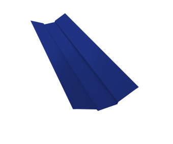 картинка Планка ендовы верхней 95х80х95 0,45 PE с пленкой RAL 5002 ультрамариново-синий (2м) Центр Кровли