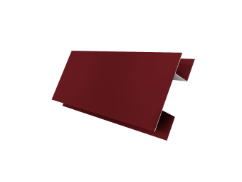 картинка Планка H-образная Экобрус 0,5 Satin с пленкой RAL 3005 красное вино (3м) Центр Кровли
