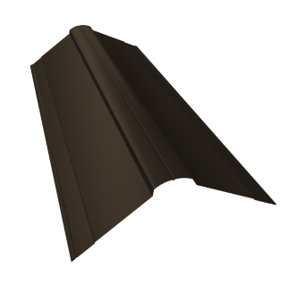 картинка Планка конька фигурного 150x150 0,5 Drap RR 32 темно-коричневый (2м) Центр Кровли