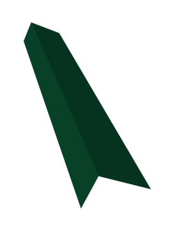 картинка Планка на коньковый аэратор 30х20 Grand Line Фартук S8 0,5 Сатин с пленкой RAL 6005 зеленый мох (3м) Центр Кровли