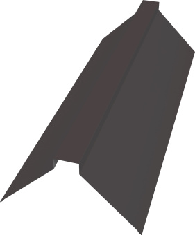 картинка Планка конька плоского 115х30х115 Grand Line 0,5 PurLite матовый RR 32 темно-коричневый (3м) Центр Кровли